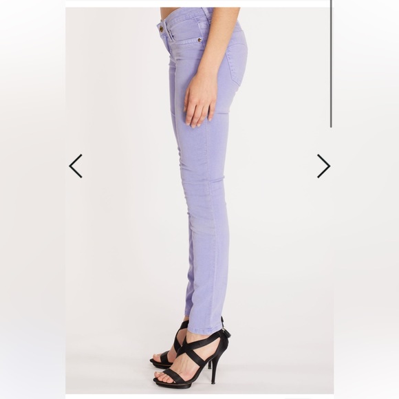 Robin’s Jean LOW RISE WOMENS SKINNY JEANS IN PASTEL PURPLE - Picture 5 of 12